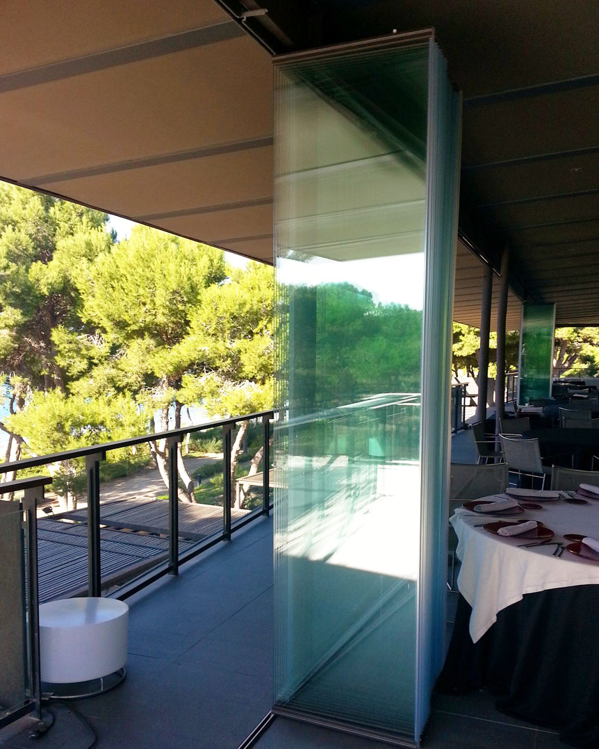vetrata impacchettabile ristorante